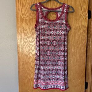 Max Studio Red Patterned Sleeveless Mini Dress